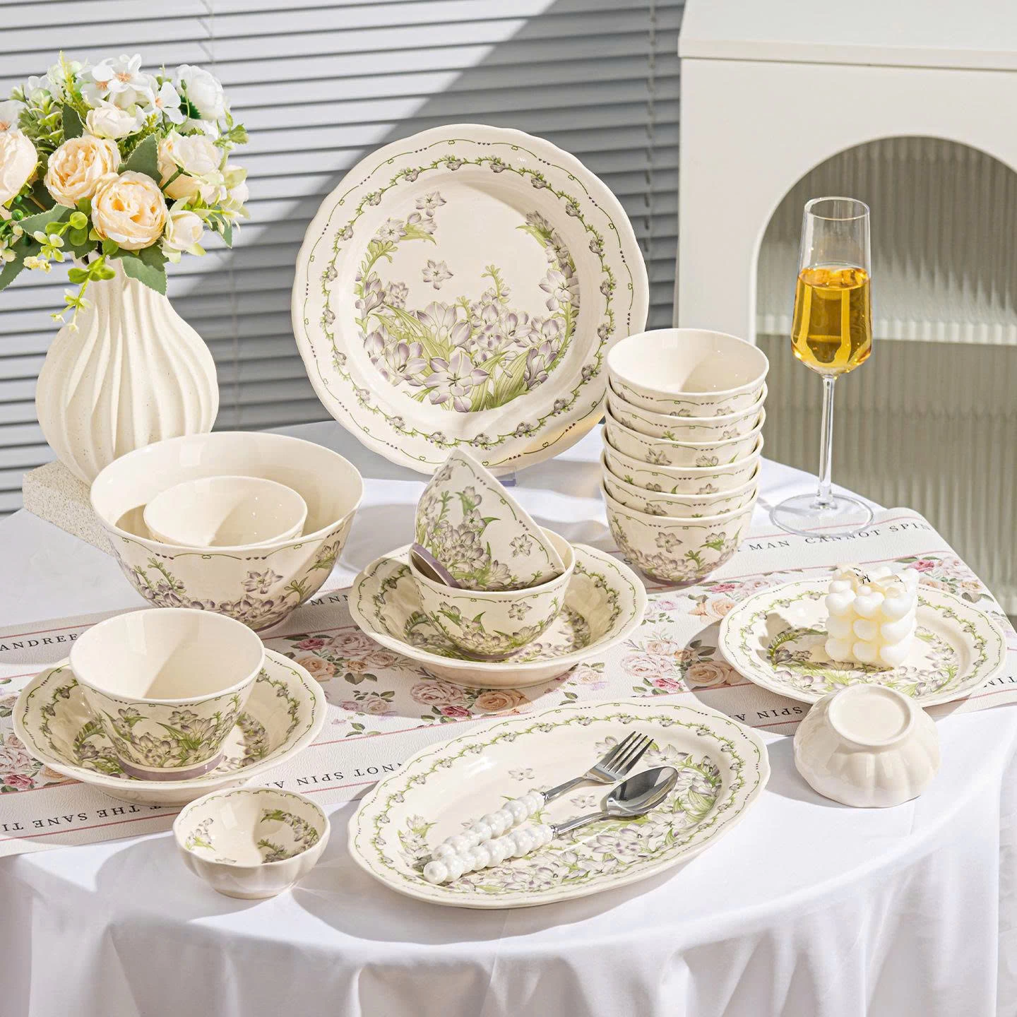 Đĩa Oval  Катерина Lilas 30.5cm | Sứ cường lực cao cấp | LILAS
