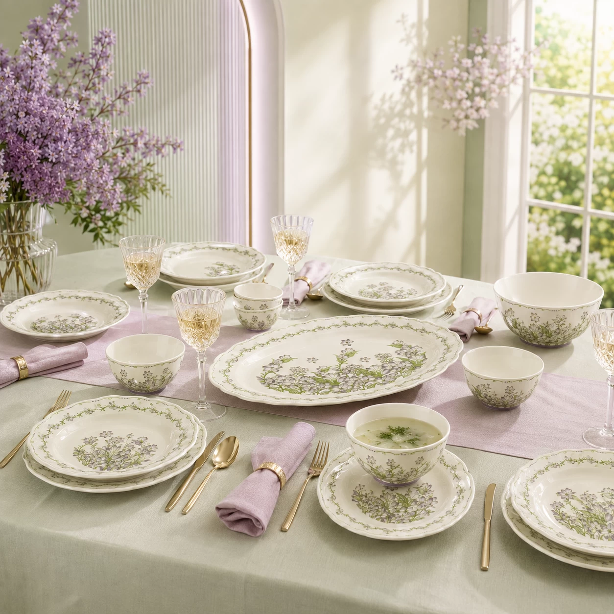 Bát cơm (Chén cơm) Катерина Lilas 11.4cm| Sứ cường lực cao cấp | LILAS