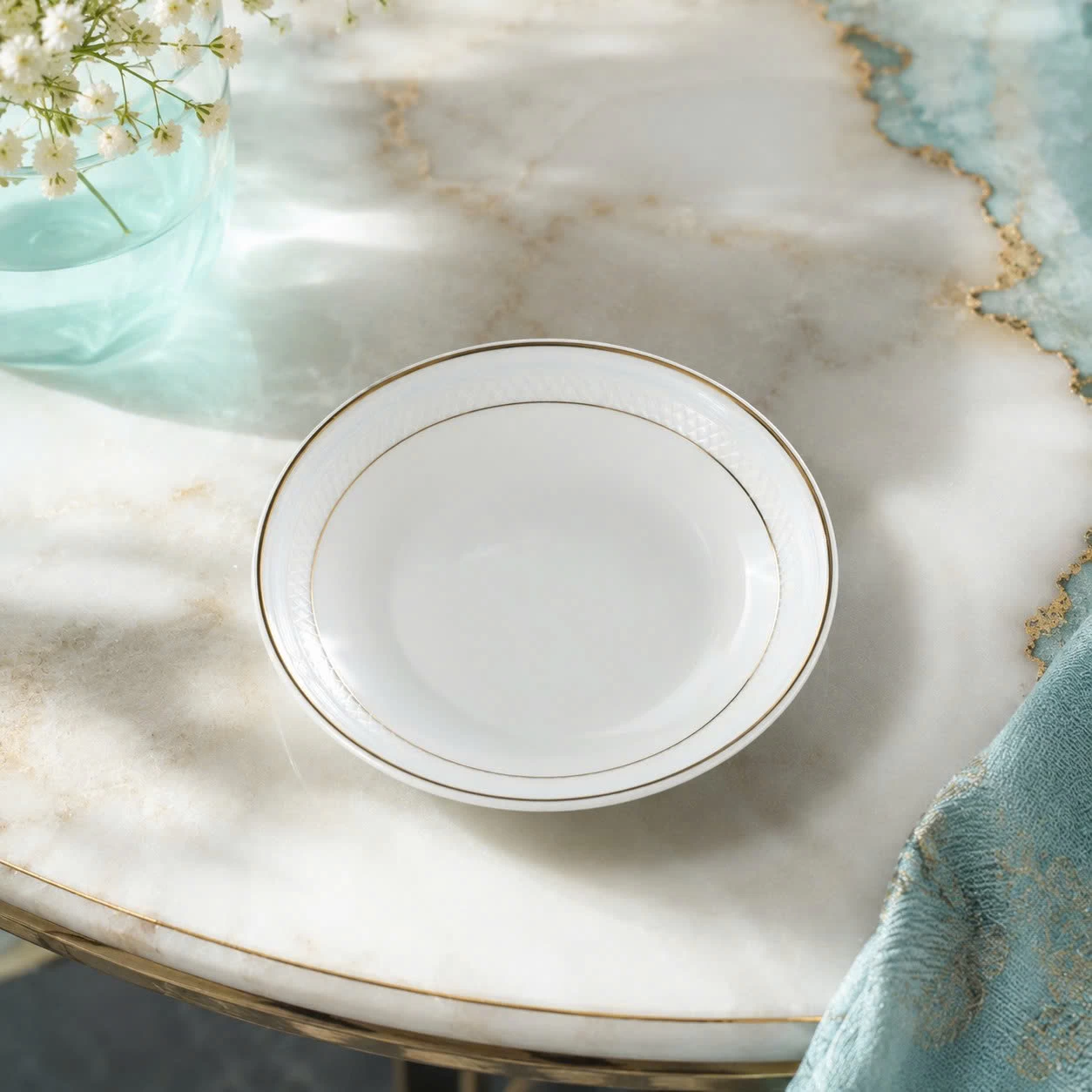 Đĩa đựng gia vị Катерина Pristine 10.5cm| Sứ xương | PRISTINE