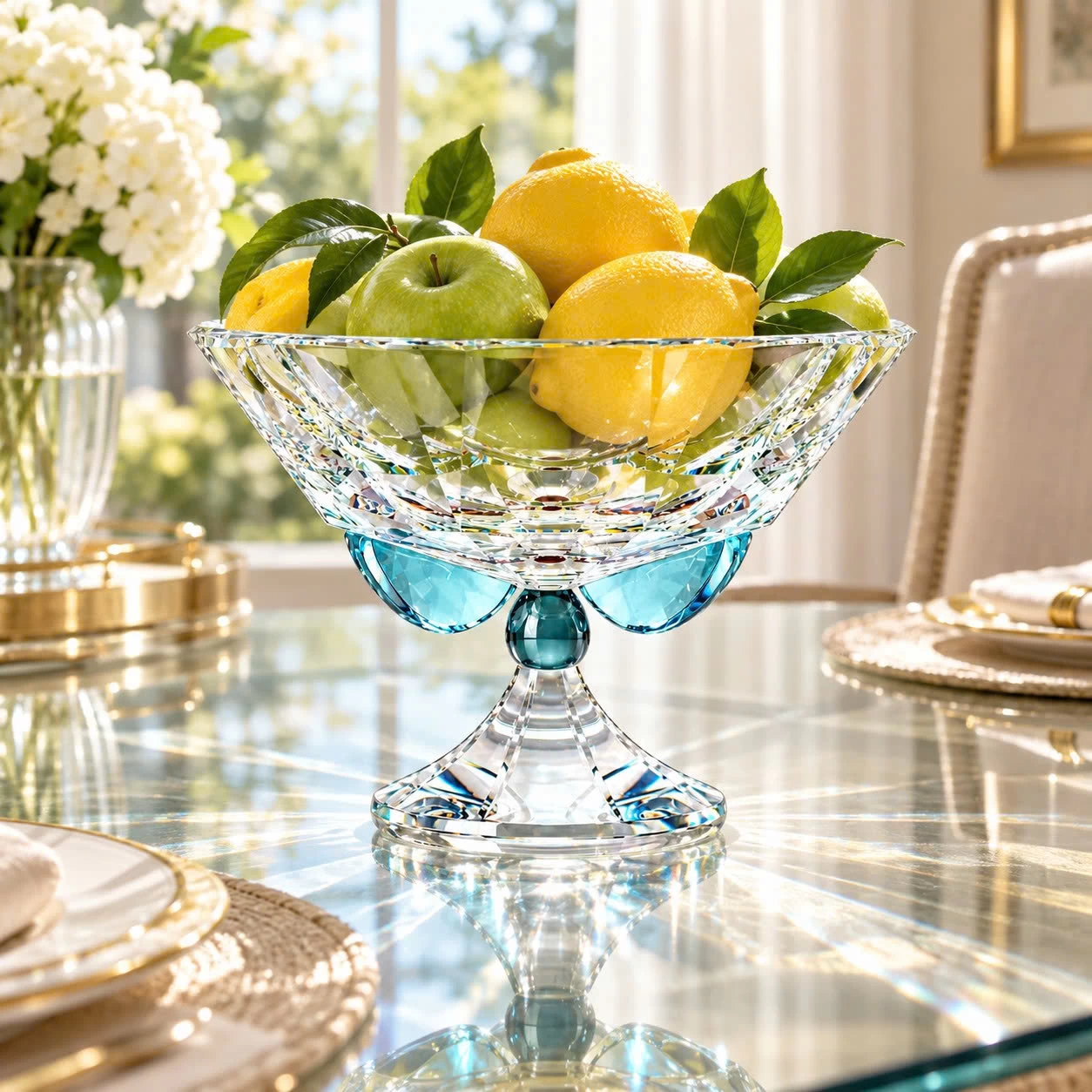 Khay pha lê KA Aqua Sapphire Катерина 15.0cm | Crystal Katerina