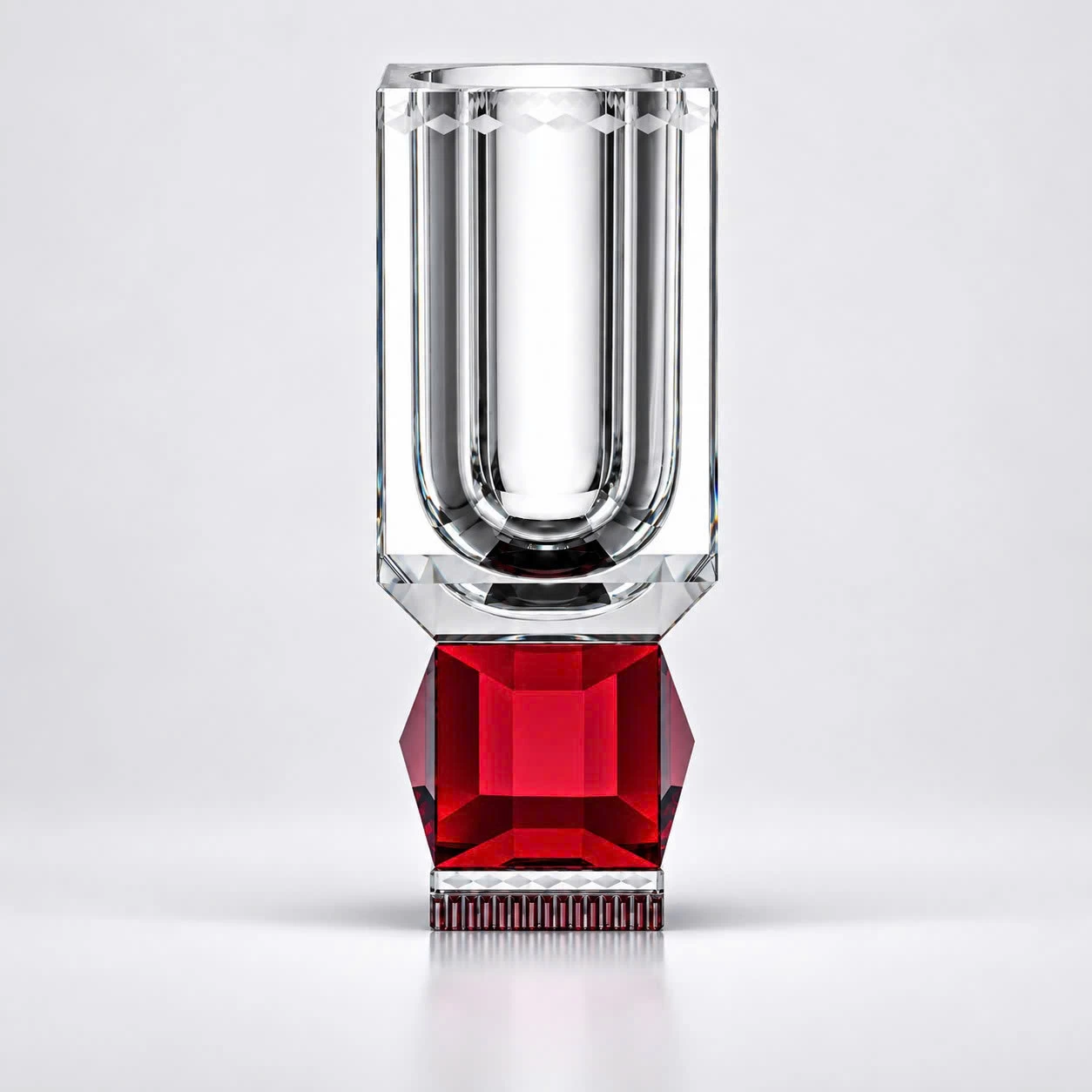 Bình hoa (lọ hoa) pha lê KA Burgundy Катерина 25.5cm | Crystal Katerina