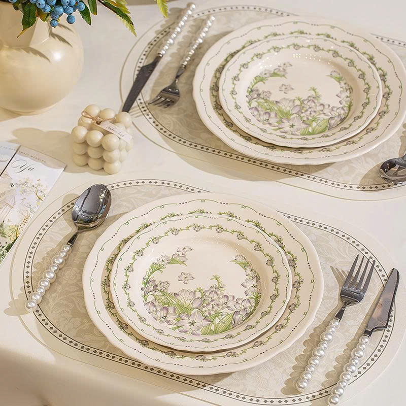 Bộ bát đĩa ăn Катерина Lilas cho 10 người | Sứ cường lực cao cấp | LILAS COLLECTION