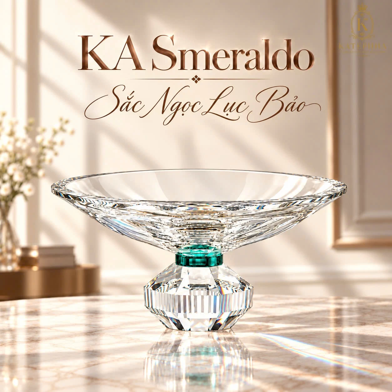 Khay pha lê KA Smeraldo Катерина 12.0cm | Crystal Katerina