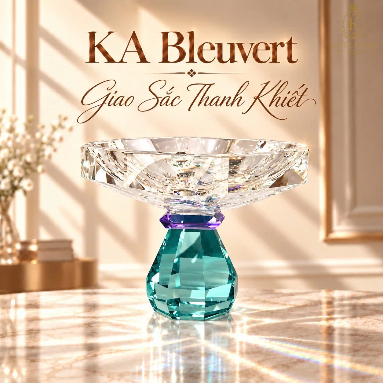 Khay pha lê KA Bleuvert Катерина 14.0cm | Crystal Katerina